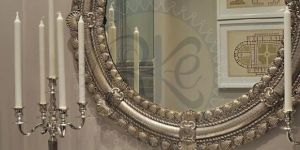 Ornate Mirror Candelabra Vanity Set