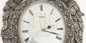 Twin Peacock Roman Dial Wall Clock