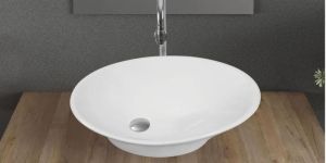 Round White Ceramic Table Top Basin
