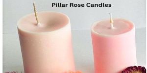 Pillar Rose Candle Set