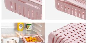 Samyaka Adjustable Fridge Storage Rack Basket