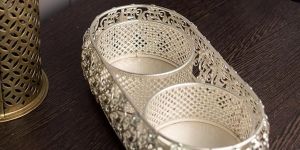 German Silver Bowl Set With Tray