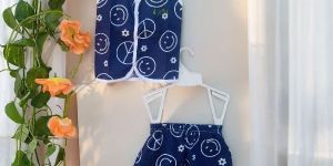 Pure Cotton Sleeveless Top with Matching Shorts - 3 to 9 Months Baby