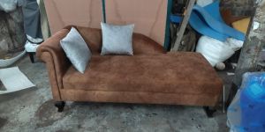 Velvet Brown Two Seater Sofa