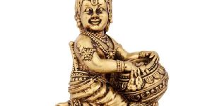 butter krishna brass statues