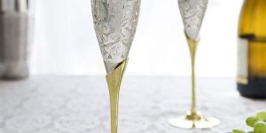 Brass Silver Plated Wine Glass