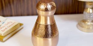 Pure Brass Lotus Jar Water Bottle