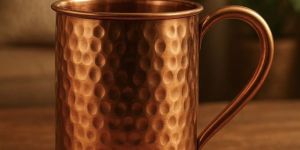 Pure Copper Hammered Design Mug