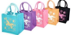 Multicolor Jute Lunch Bag