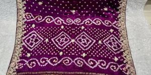 Pure Gaji Silk Gota Patti Work Saree