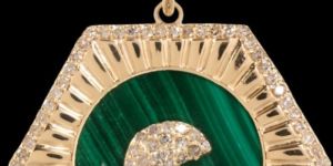 Mushroom Malachite Stone 925 Sterling Silver Pendant