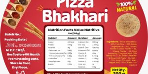 Pizza Bhakhari Crispy Multigrain Snack with Natural Pizza Flavor