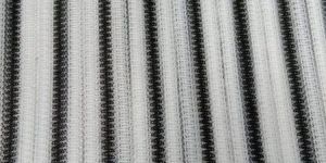 Unstitched Polyester Stripped Shirt Fabric Black and White