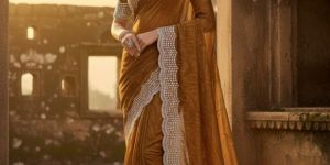 fancy twill saree