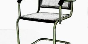 Green Frame Mesh Back Cantilever Chair
