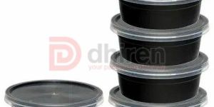Black Plastic Food Storage Container