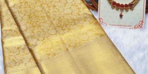 10214-B Gold Color Tissue Silk Saree
