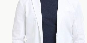 Mens White Unlined Casual Blazer