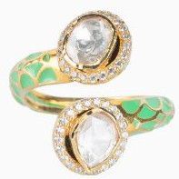 Moissanite Polki Ring