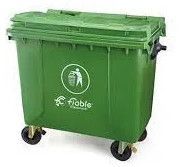 660 Liter HDPE Plastic Wheel Dust Bin