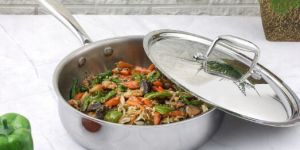 Sale Vinod Platinum Triply Saute Pan With Lid