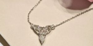 Elegant Trio Diamond Pendant Necklace