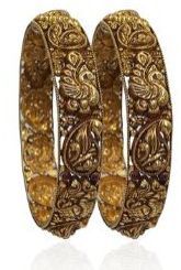 Surbhi Antique Gold Bangles