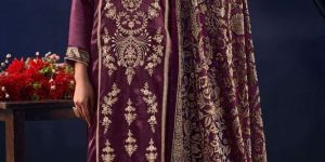 Premium Pure Mulberry Silk Solid Embroidered Salwar Suit