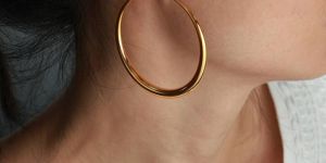 18K Gold Plated Waterproof, Anti-Tarnish Big Round Hoops Earrings