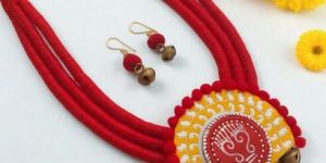 Shilpika: Handcrafted Terracotta Necklace and Earring Set