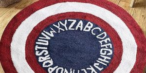 Avengers Theme Tufted Wool Carpet