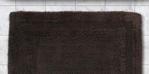 reversible cotton rectangle bath mats