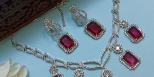 Statement Pink AD Jewelry Set