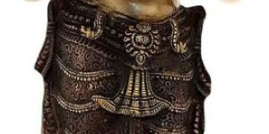 standing deep made of pure brass lord laxmi statue