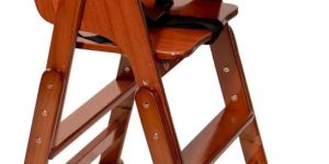 Oscar Baby High Chair Pine Wood Material - Dark Brown
