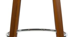 Teo Bar Stool With Unique Wooden Backrest