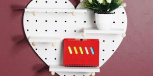 Urbancart Multipurpose Heart-Shaped Floating Wall Shelve
