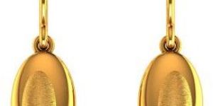 Linear Drop Gold Earring