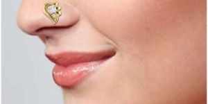 Lustrous Lotus Diamond Nose Pin