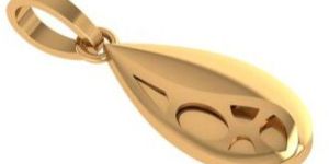 stylish pentagon gold pendant