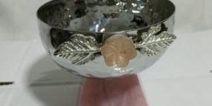 German Silver Bowl With Resin Base