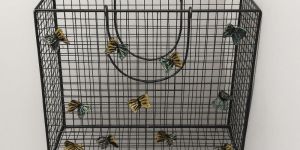 Gift Fine Wire Storage Basket with 2 Handles