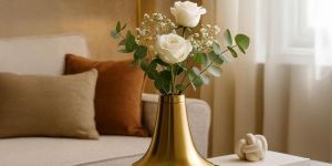 GOLDEN FLOWER VASE