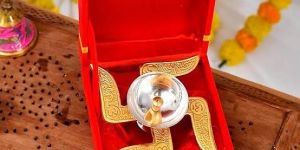 Golden Swastik Premium Diya Diwali Gift