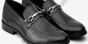 Handmade Mens Black Leather Loafer Shoes