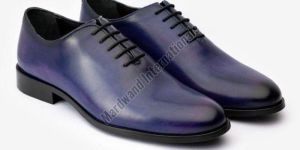Mens Premium Blue Leather Formal Shoes