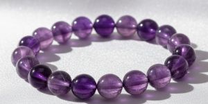 Aaa Grade Natural Amethyst Beaded Bracelet