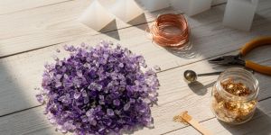 Wholesale Natural Amethyst Polished Crystal Chips Spiritual Healing, Stress Relief, Orgone & Resin