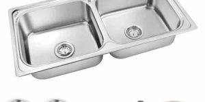 36x18 Inch SS Double Bowl Kitchen Sink