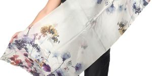 Wool Silk Digital Printed Lightweight Scarves